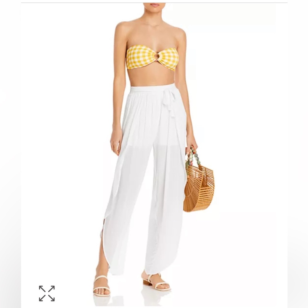 Aqua Beach Swim Cover-Up White Pants size XS